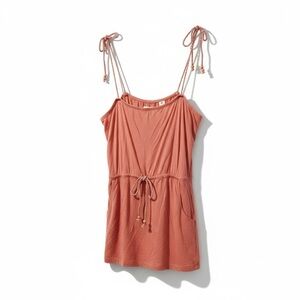 new Trovata ♕ Braided Strap Drawstring Waist Cami Top ♕ Dusty Pink Large